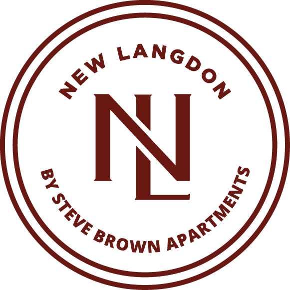 New Langdon apartments logo with NL monogram by Steve Brown.